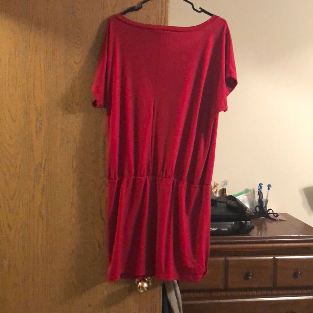 Red mini dress